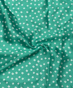 Blue Bandhani Modal Satin Fabric with Digital Print - Luxurion World