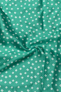 Blue Bandhani Modal Satin Fabric with Digital Print - Luxurion World