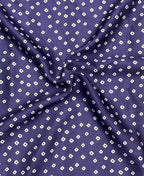 Blue Bandhani Modal Satin Fabric with Digital Print - Luxurion World
