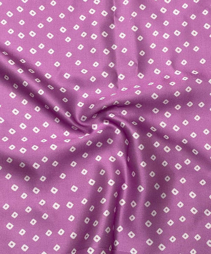 Vibrant Purple Bandhani Design Modal Satin Fabric - Luxurion World