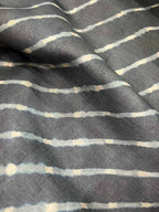 Black Leheriya Tie N Dye Pure Tussar Silk Fabric ( 1 Mtr ) - Luxurion World