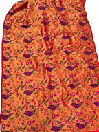 Golden Paithani Brocade Silk Peacock Design Fabric ( 1 Mtr ) - Luxurion World