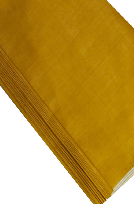 Yellow Plain Pure Linen Fabric ( 1 Mtr ) - Luxurion World
