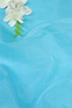 Blue Organza Silk Fabric: Elegant and Versatile  ( 1 Mtr ) - Luxurion World