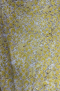 Yellow Crochet Cut Work Embroidered Cotton Crepe - Luxurion World