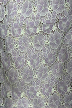 Stylish Purple Crochet Cut Work Embroidered Cotton Crepe - Luxurion World