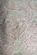 Pretty in Pink: Crochet Cut Work Embroidered Cotton Crepe - Luxurion World