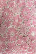 Pretty in Pink: Crochet Cut Work Embroidered Cotton Crepe - Luxurion World