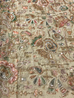 Multicolor Heavy Embroidered And Beads Work Georgette Trendy Fabric - Luxurion World