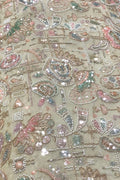 Multicolor Heavy Embroidered And Beads Work Georgette Trendy Fabric - Luxurion World