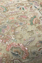 Multicolor Heavy Embroidered And Beads Work Georgette Trendy Fabric - Luxurion World