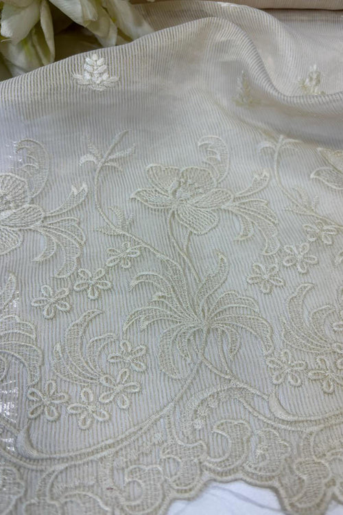 Dyeable Trendy Chanderi Tissue Silk Fabric ( 2.5 Mtr ) - Luxurion World