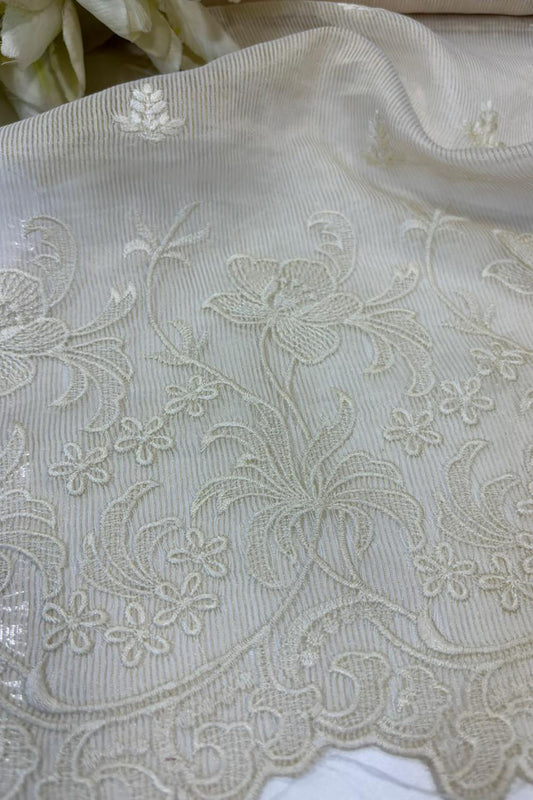 Dyeable Trendy Chanderi Tissue Silk Fabric ( 2.5 Mtr ) - Luxurion World