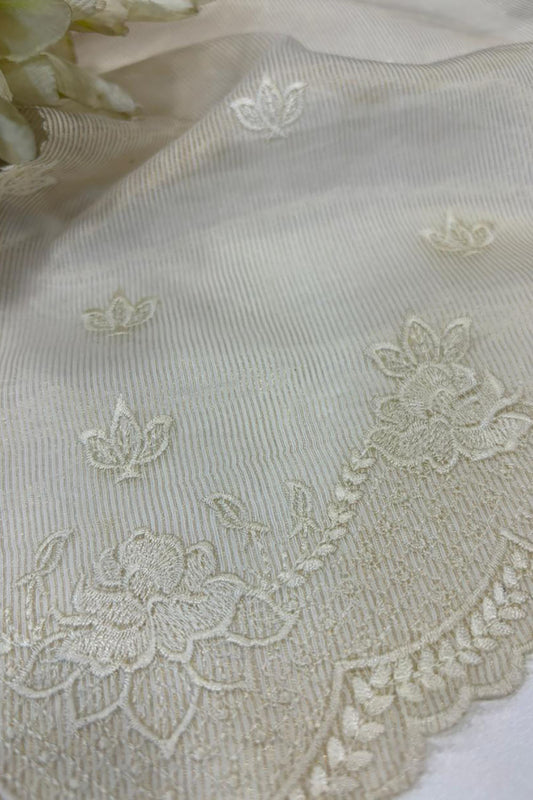 Dyeable Trendy Chanderi Tissue Silk Fabric ( 2.5 Mtr ) - Luxurion World