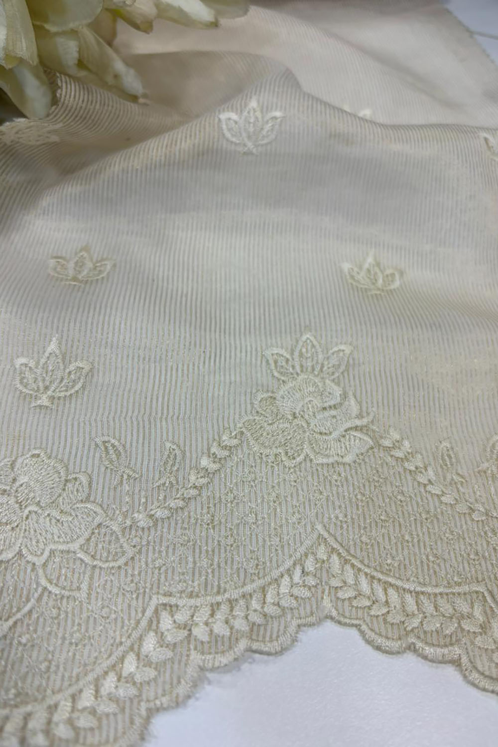 Dyeable Trendy Chanderi Tissue Silk Fabric ( 2.5 Mtr ) - Luxurion World