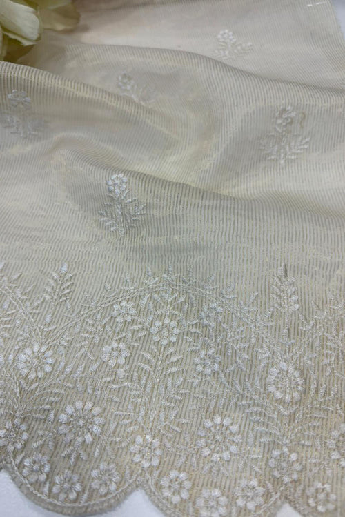 Dyeable Trendy Chanderi Tissue Silk Fabric ( 2.5 Mtr ) - Luxurion World