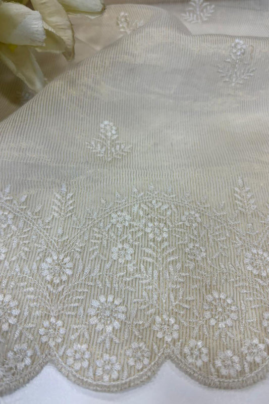 Dyeable Trendy Chanderi Tissue Silk Fabric ( 2.5 Mtr ) - Luxurion World