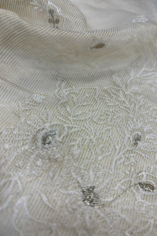 Dyeable Trendy Chanderi Tissue Silk Fabric ( 2.5 Mtr ) - Luxurion World