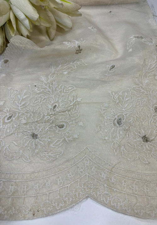 Dyeable Trendy Chanderi Tissue Silk Fabric ( 2.5 Mtr ) - Luxurion World