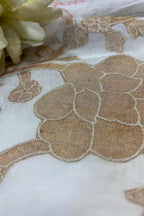 Dyeable Trendy Chanderi Applique Mul Fabric ( 2.5 Mtr ) - Luxurion World