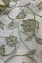 Dyeable Trendy Chanderi Applique Mul Fabric ( 2.5 Mtr ) - Luxurion World