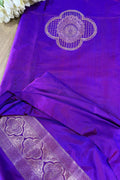 Exquisite Purple Handloom Banarasi Pure Katan Silk Cordset - Luxurion World