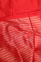 Luxurious Red Handloom Banarasi Pure Katan Silk Cordset - Luxurion World