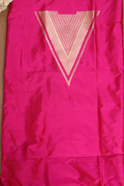 Luxurious Pink Handloom Banarasi Pure Katan Silk Cordset - Luxurion World