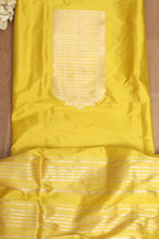 Yellow Handloom Banarasi Pure Katan Silk Cordset - Luxurion World