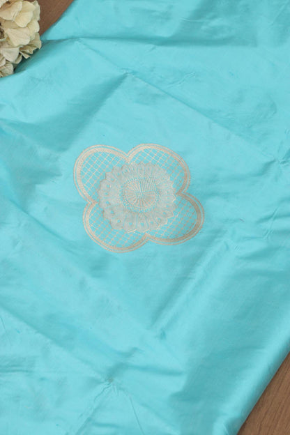 Blue Handloom Banarasi Pure Katan Silk Cordset - Luxurion World