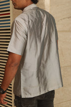 Stylish Grey Plain Silk Short Kurta - Luxurion World
