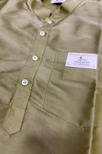 Pastel Plain Silk Short Kurta - Luxurion World