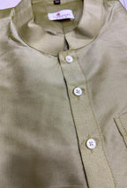 Pastel Plain Silk Short Kurta - Luxurion World
