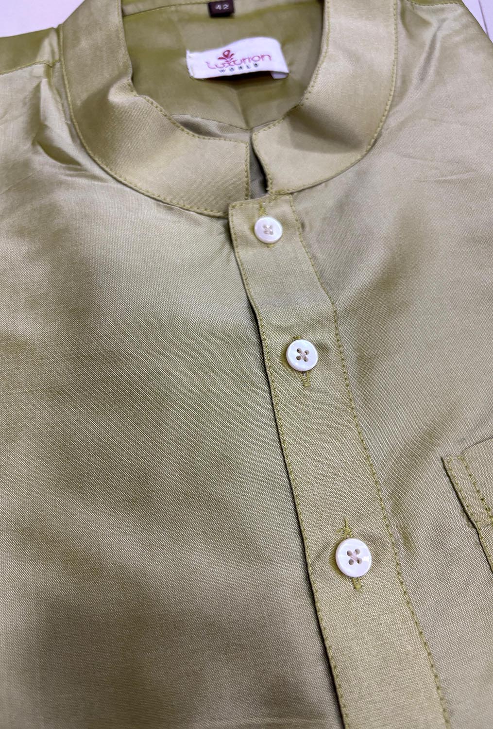Pastel Plain Silk Short Kurta - Luxurion World