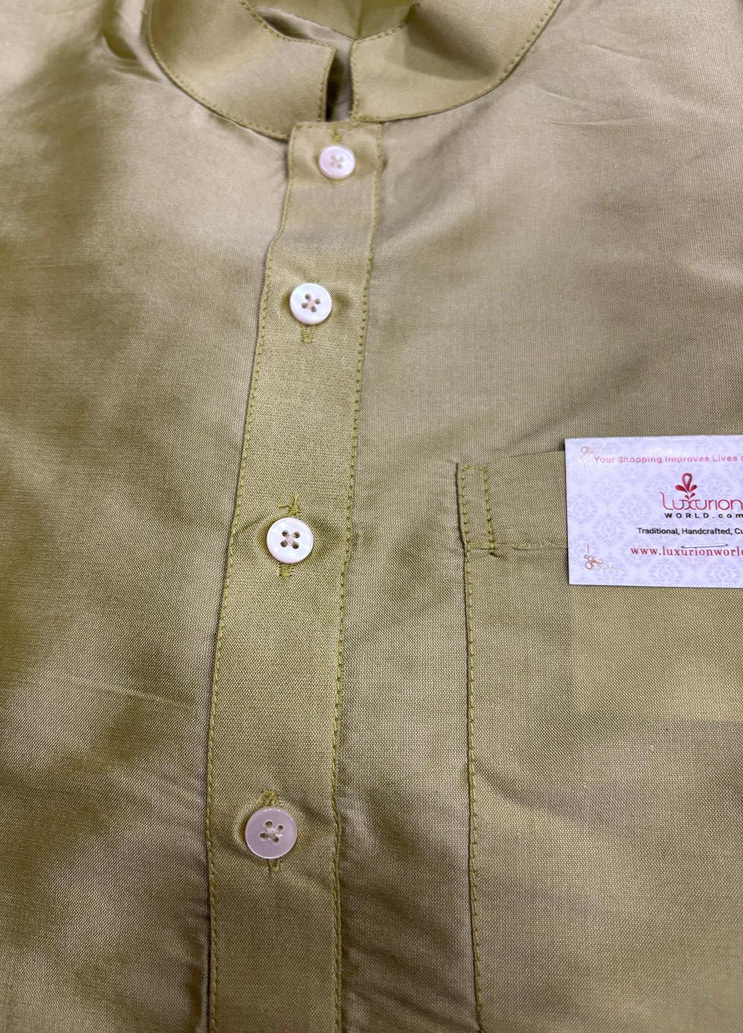 Pastel Plain Silk Short Kurta - Luxurion World