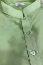 Stylish Green Plain Silk Short Kurta - Luxurion World