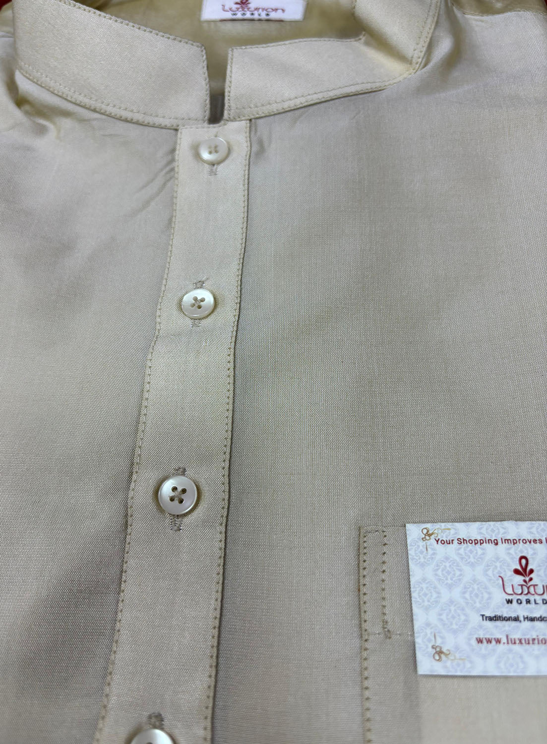 Soft and Stylish Pastel Plain Silk Short Kurta - Luxurion World