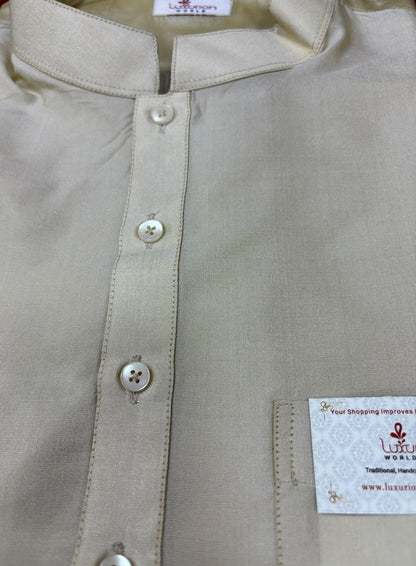 Soft and Stylish Pastel Plain Silk Short Kurta - Luxurion World