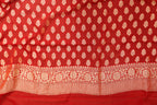 Stunning Red Banarasi Georgette Unstitched Lehenga Set - Luxurion World