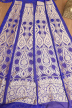 Elegant Purple Banarasi Georgette Unstitched Lehenga Set - Luxurion World