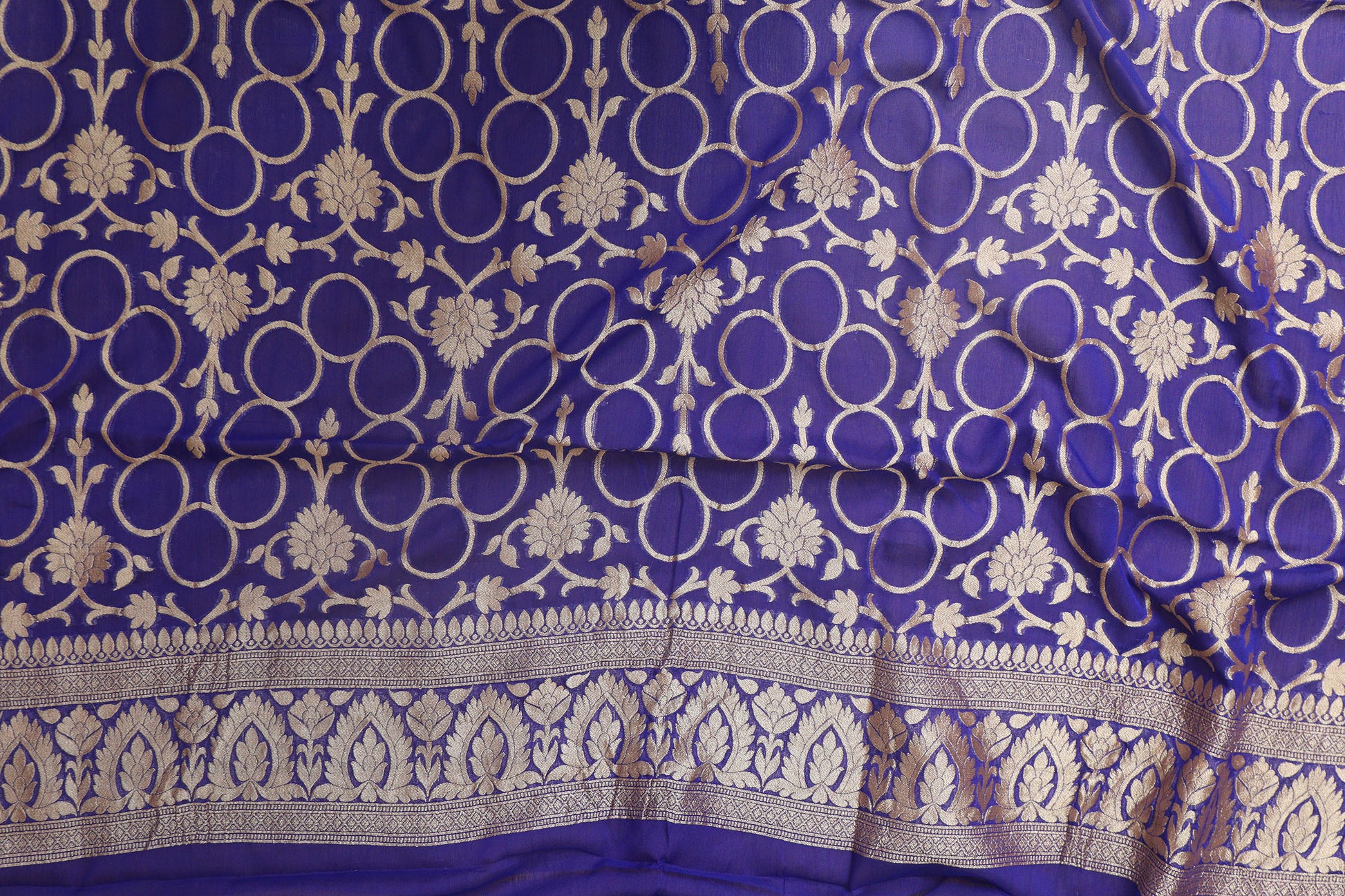 Elegant Purple Banarasi Georgette Unstitched Lehenga Set - Luxurion World