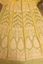 Yellow Banarasi Georgette Unstitched Lehenga Set - Luxurion World