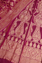 Elegant Purple Banarasi Georgette Unstitched Lehenga Set - Luxurion World