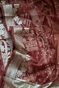 Brown Banarasi Organza Unstitched Lehenga Set - Luxurion World
