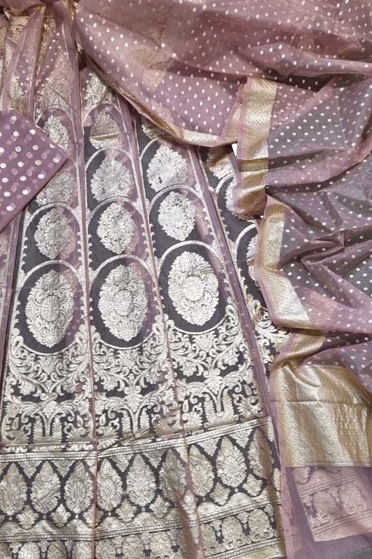 Handloom Banarasi Organza Silk Lehenga Set