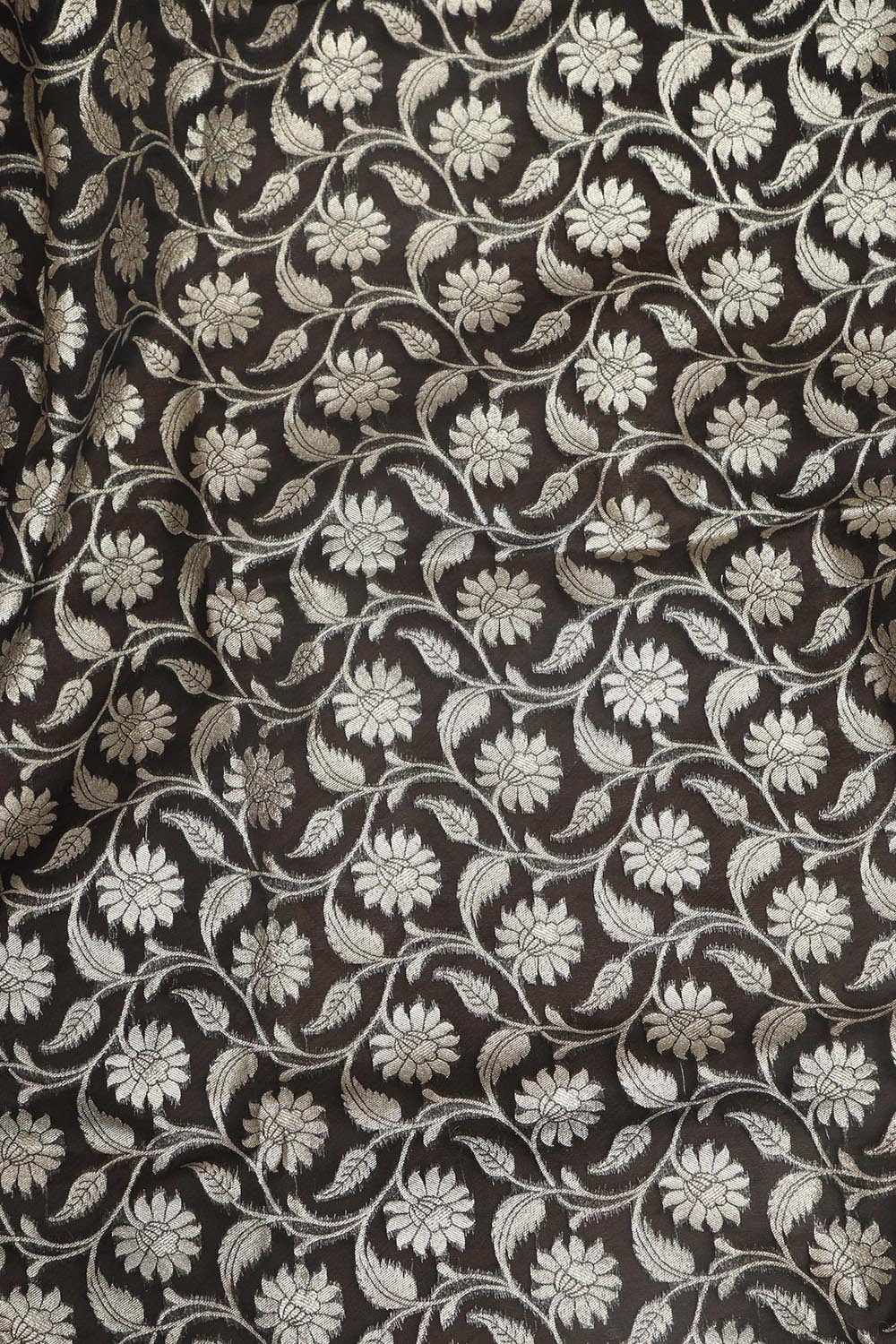 Classic Black Banarasi Organza Silk Unstitched Lehenga Set - Luxurion World