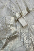 Banarasi Chanderi Silk Unstitched Lehenga Set — Dyeable Festive Elegance