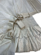 Banarasi Chanderi Silk Unstitched Lehenga Set — Dyeable Trousseau Heirloom