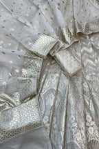 Banarasi Chanderi Silk Unstitched Lehenga Set — Dyeable Occasion Drape