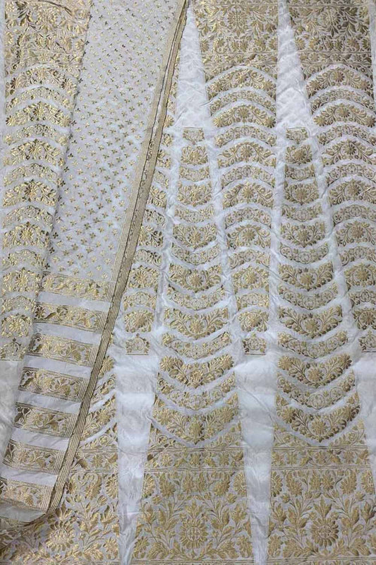 Exquisite Dyeable Banarasi Silk Lehenga Set - Luxurion World